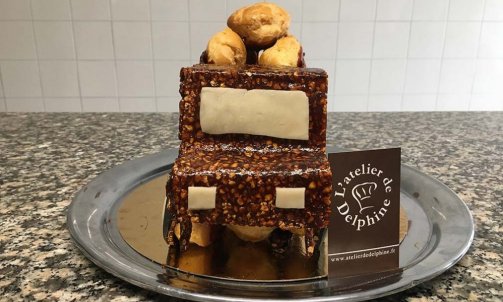 Gâteau Camion nougatine croque en bouche Pâtisseries à Vichy. L'atelier de Delphine